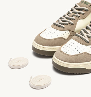 AUTRY MEDALIST LOW COVERT GREEN LICORICE LEATHER - AULMBW07