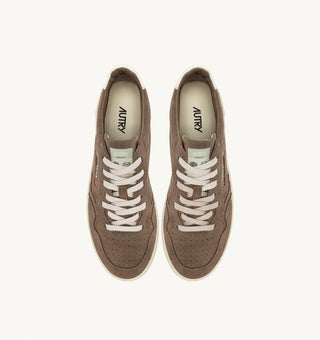 AUTRY MEDALIST LOW CIGAR WHITE SUEDE - AULMUH10