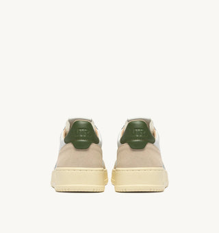 AUTRY MEDALIST WHITE LEATHER BRONZE GREEN SUEDE - AULWLS17