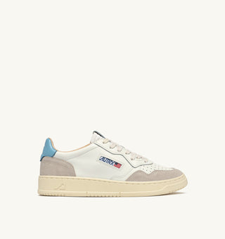 AUTRY MEDALIST LOW  WHITE FORGET LEATHER/BEIGE SUEDE - AULMLS12
