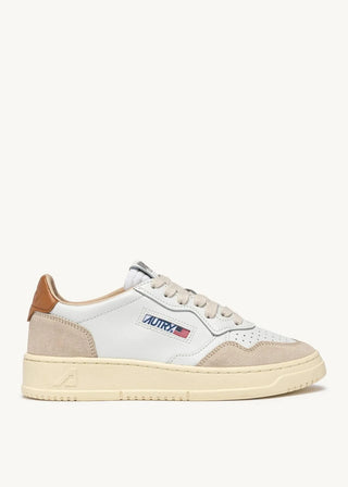 AUTRY MEDALIST LOW  WHITE LEATHER LION SUEDE - AULMLS16