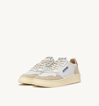AUTRY MEDALIST LOW  WHITE LEATHER LION SUEDE - AULMLS16