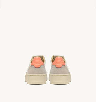 AUTRY MEDALIST LOW  WHITE  PEACH LEATHER/BEIGE SUEDE - AULWLS13