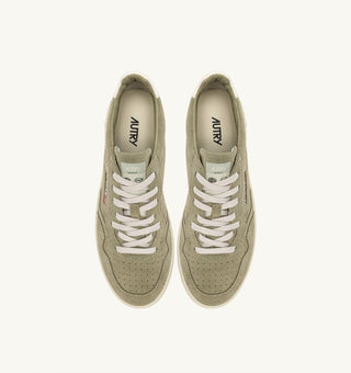 AUTRY MEDALIST LOW GRAY GREEN WHITE SUEDE AULMUH09