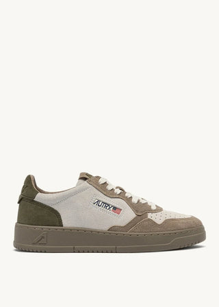 AUTRY MEDALIST LOW  TRICOLOR JUNGLE WHITE ANTILOP SUEDE - AULMTS40