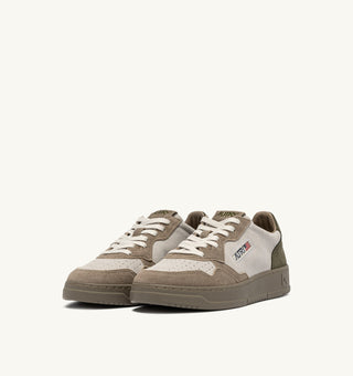 AUTRY MEDALIST LOW  TRICOLOR JUNGLE WHITE ANTILOP SUEDE - AULMTS40