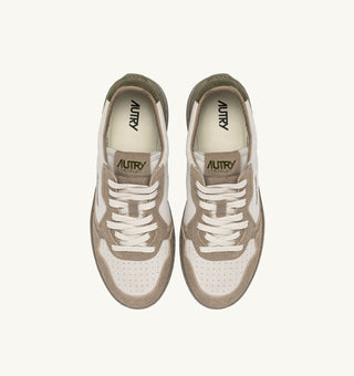 AUTRY MEDALIST LOW  TRICOLOR JUNGLE WHITE ANTILOP SUEDE - AULMTS40