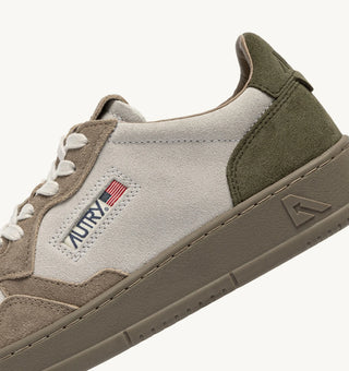 AUTRY MEDALIST LOW  TRICOLOR JUNGLE WHITE ANTILOP SUEDE - AULMTS40